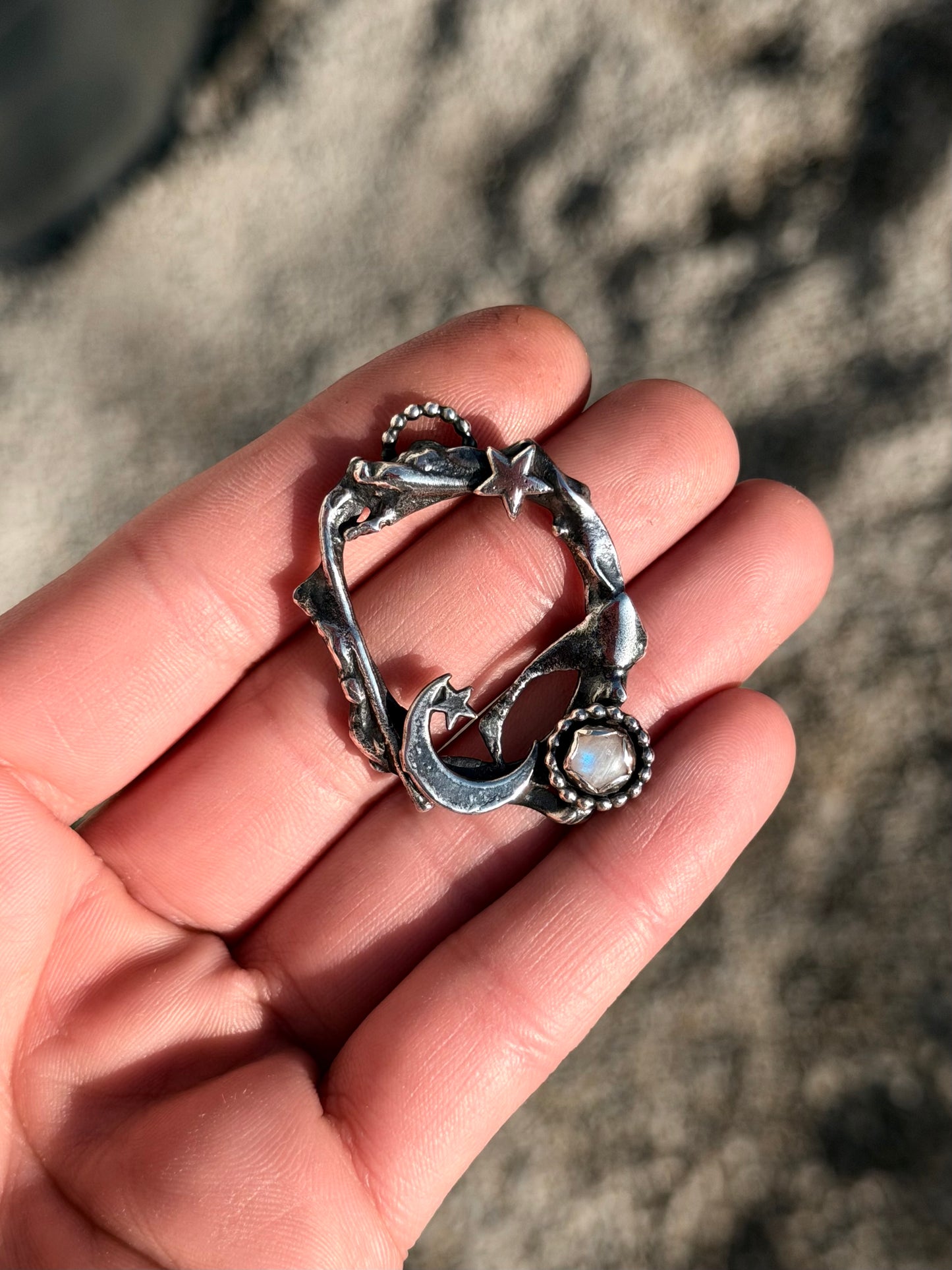 Moonstone Star Necklace