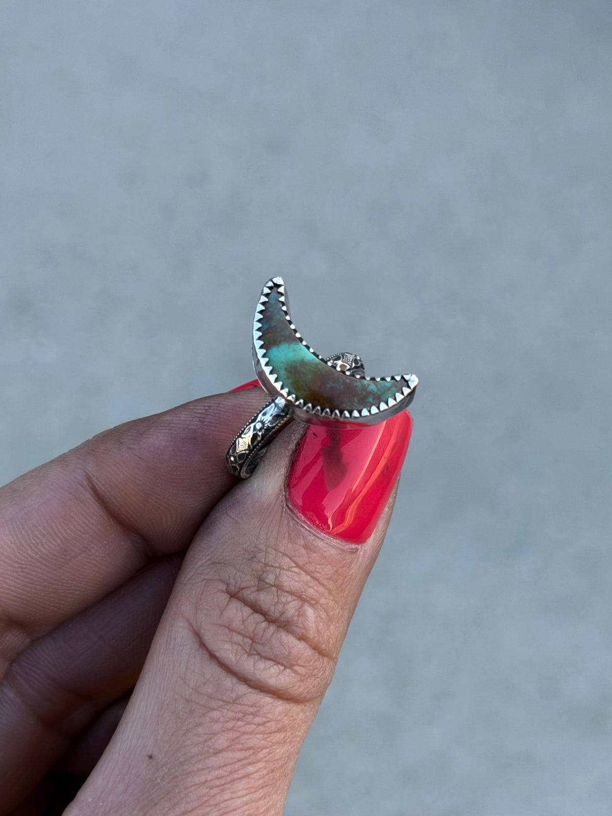 Turquoise Moon Ring 5