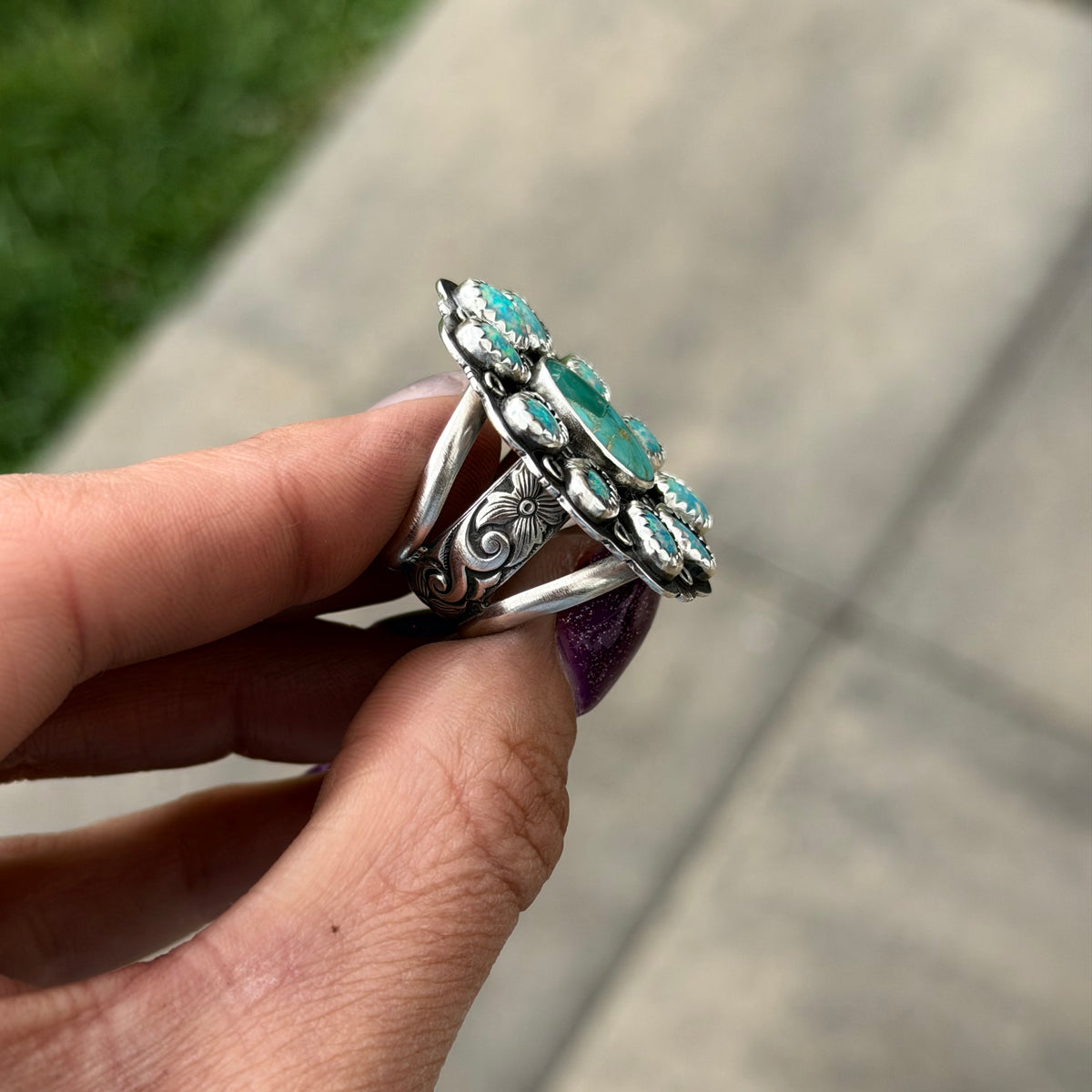 Turquoise & Opal Ring 6