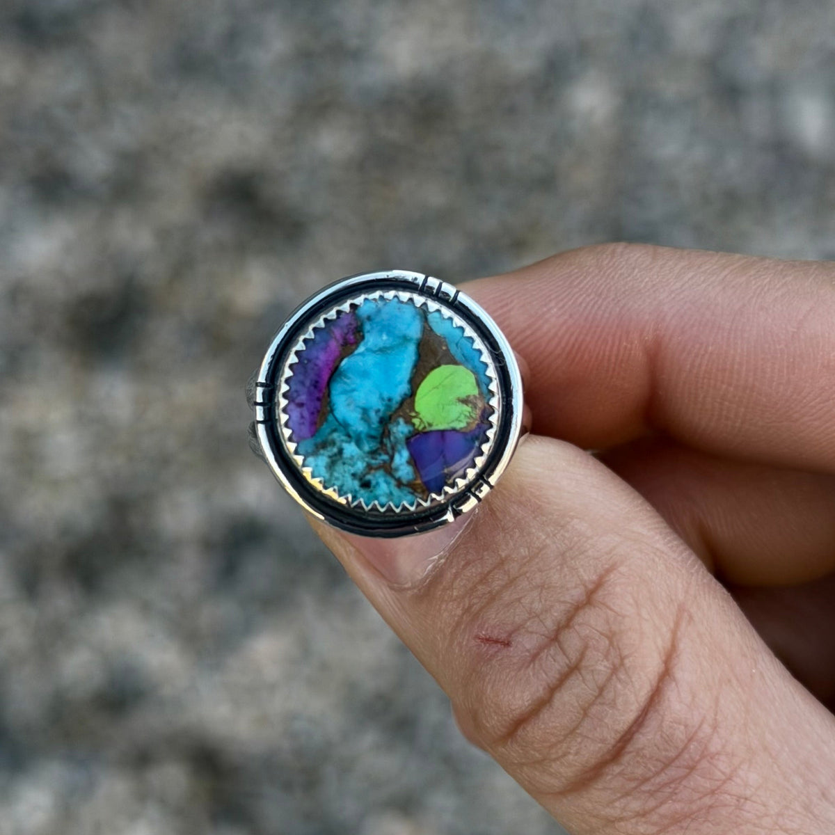 Purple Mojave Turquoise Ring 8