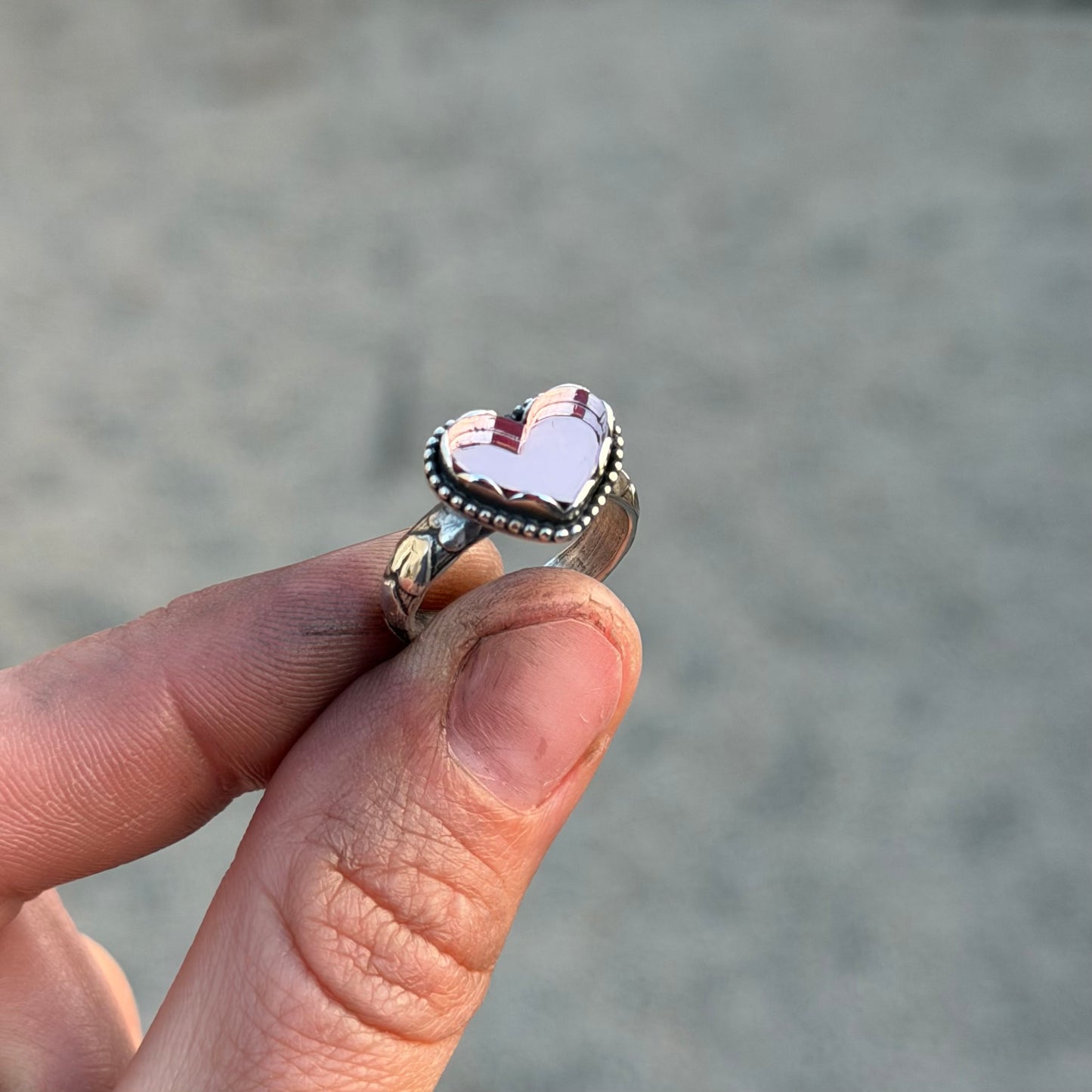 Mini Mirrored Heart Ring 6