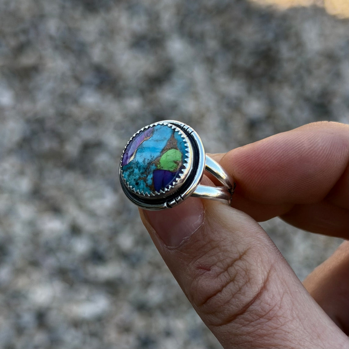 Purple Mojave Turquoise Ring 8