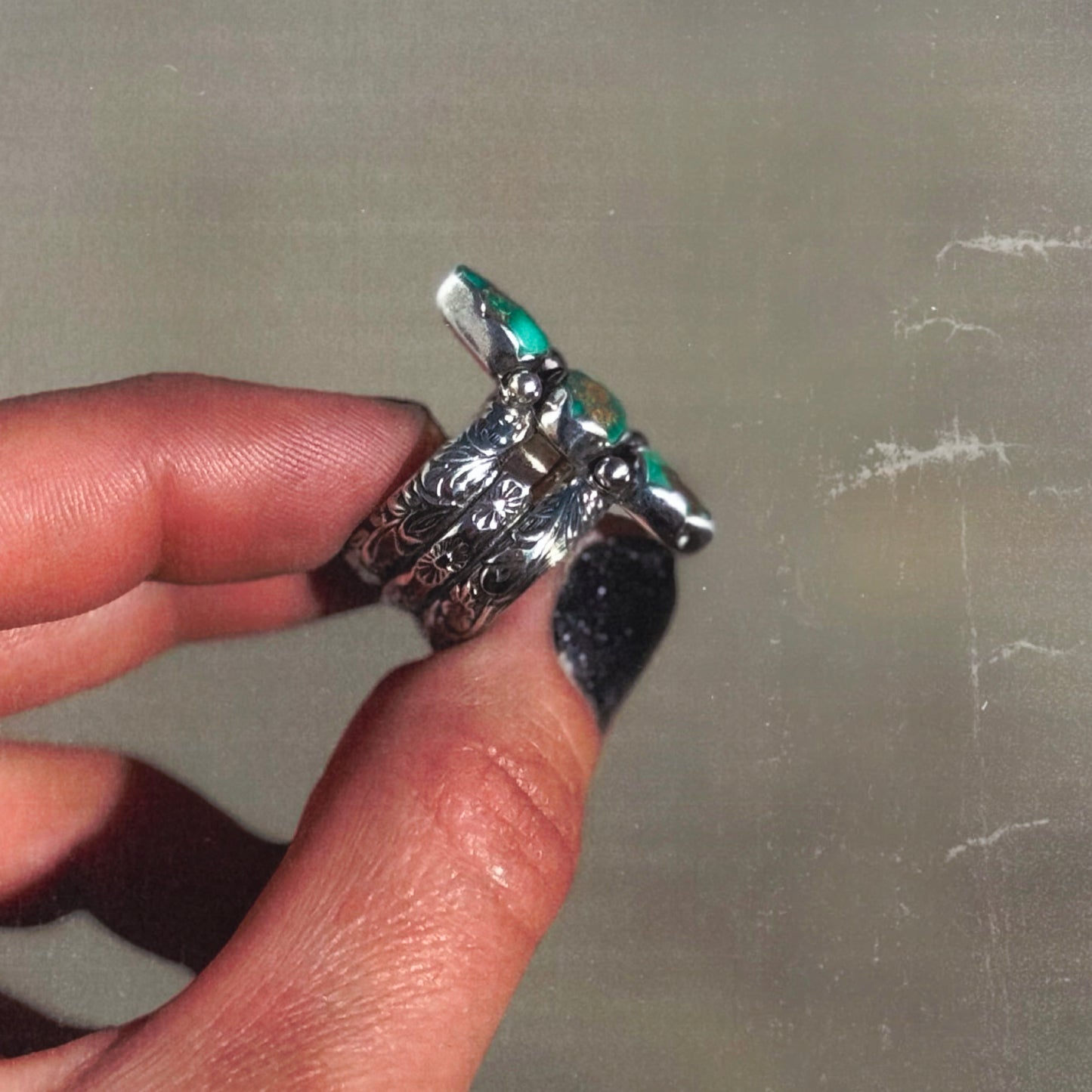 Triple Turquoise Ring 6