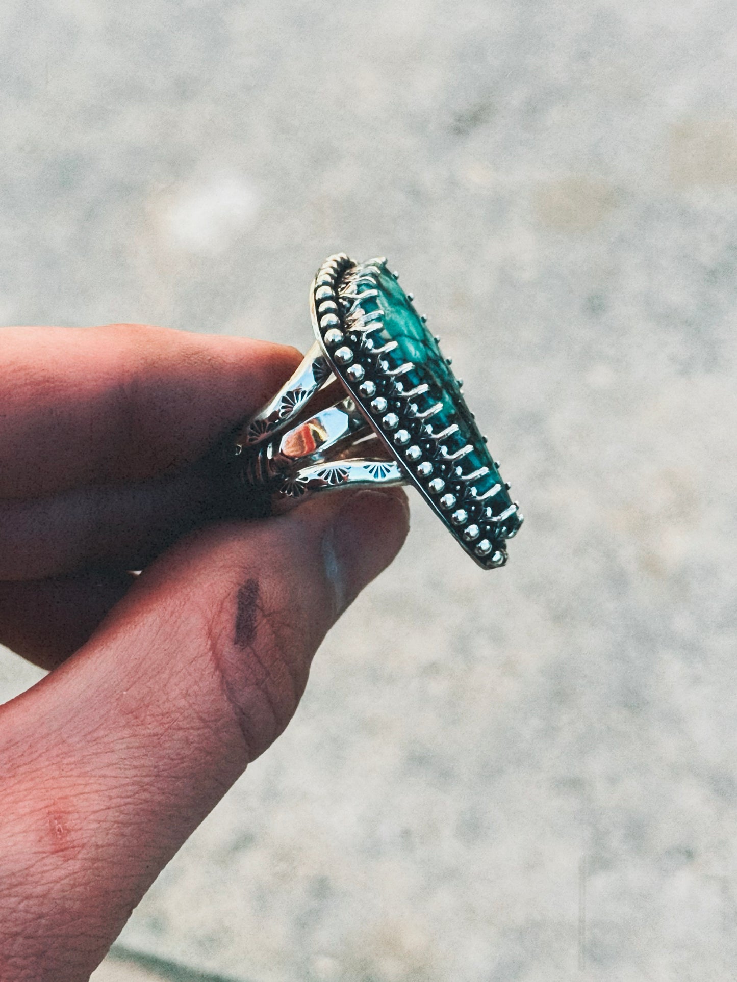 Kingman Turquoise Bolt Ring 6