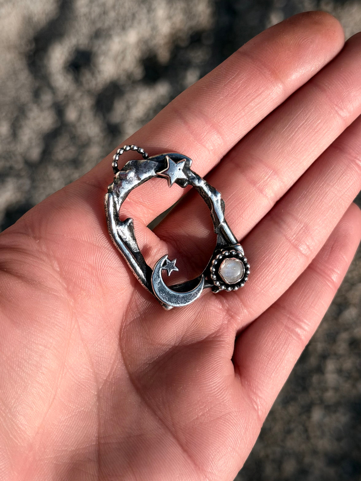Moonstone Star Necklace