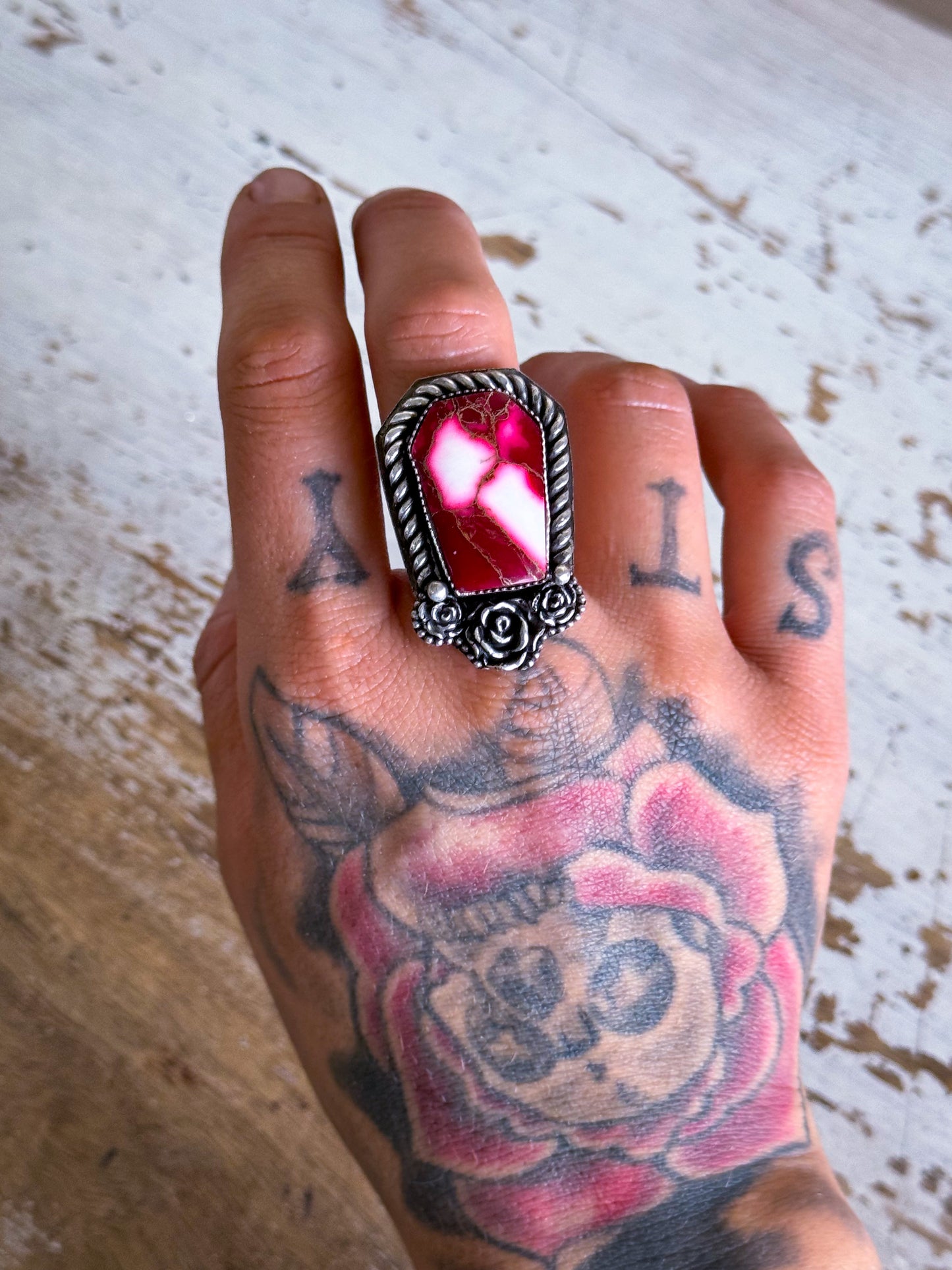 Blood Red Coffin Ring