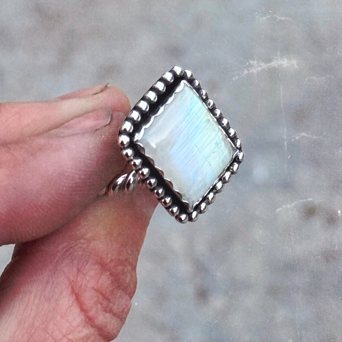 Petite Moonstone Ring -3