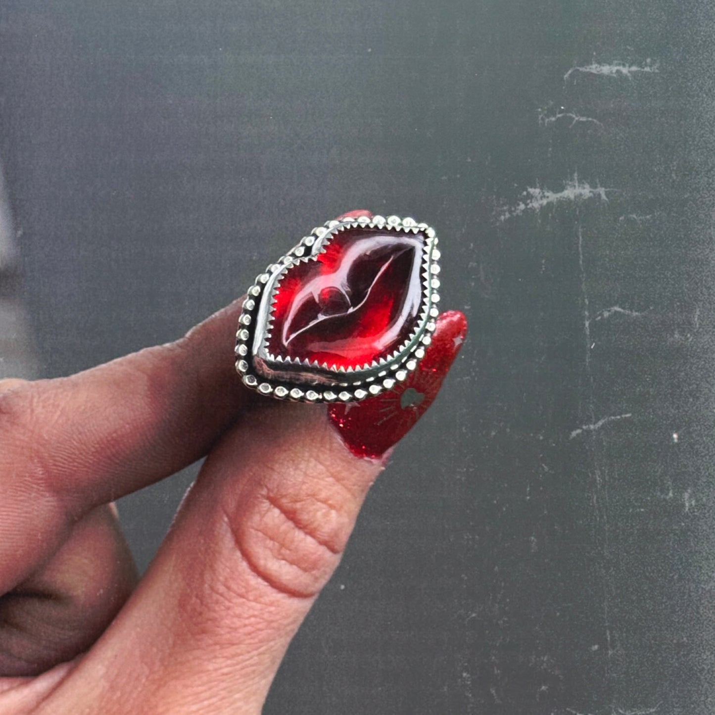 Red Hot Lips Ring