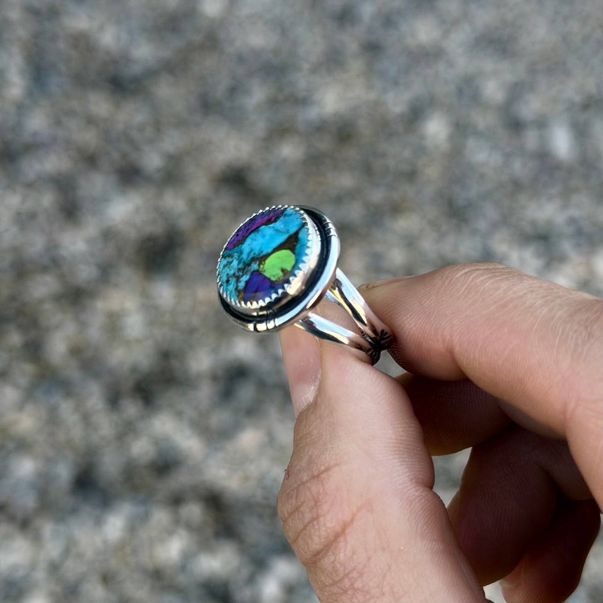 Purple Mojave Turquoise Ring 8