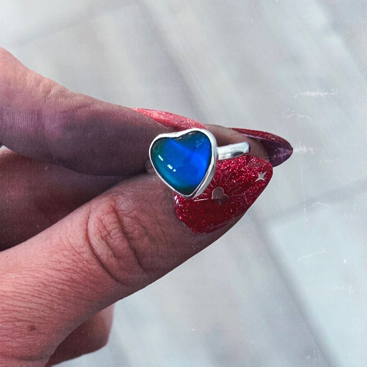 Color Changing Mood Heart Ring