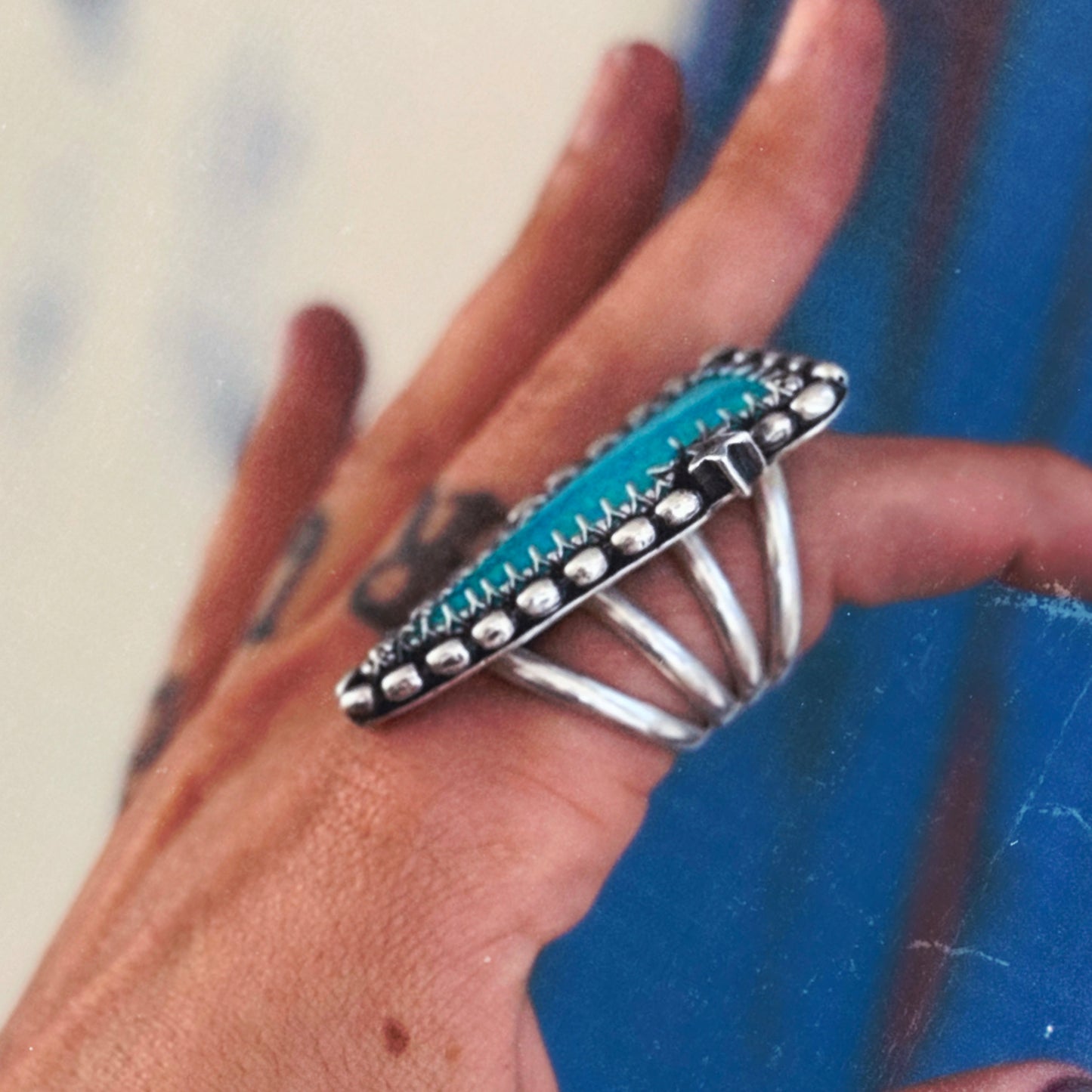 Blue Bliss Bolt Ring 8