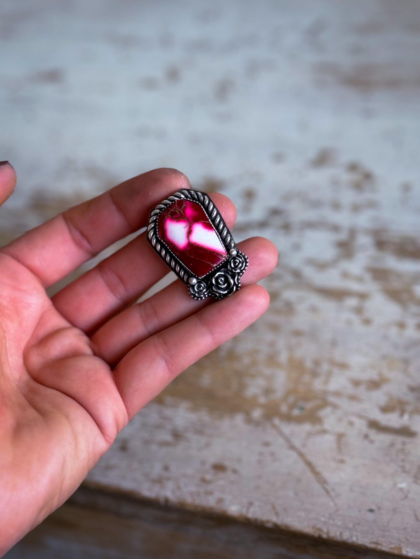 Blood Red Coffin Ring