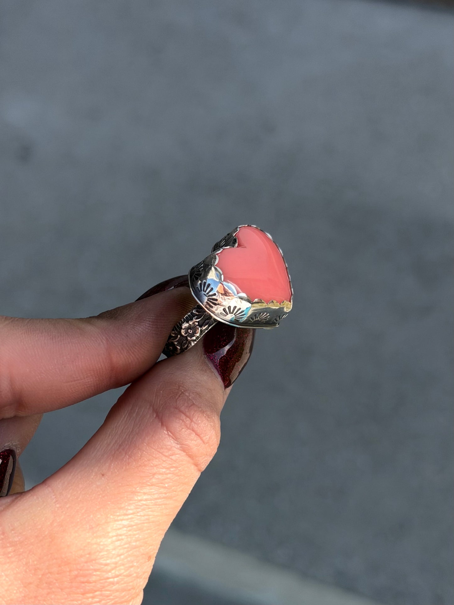 Bubble Gum Heart Ring 7