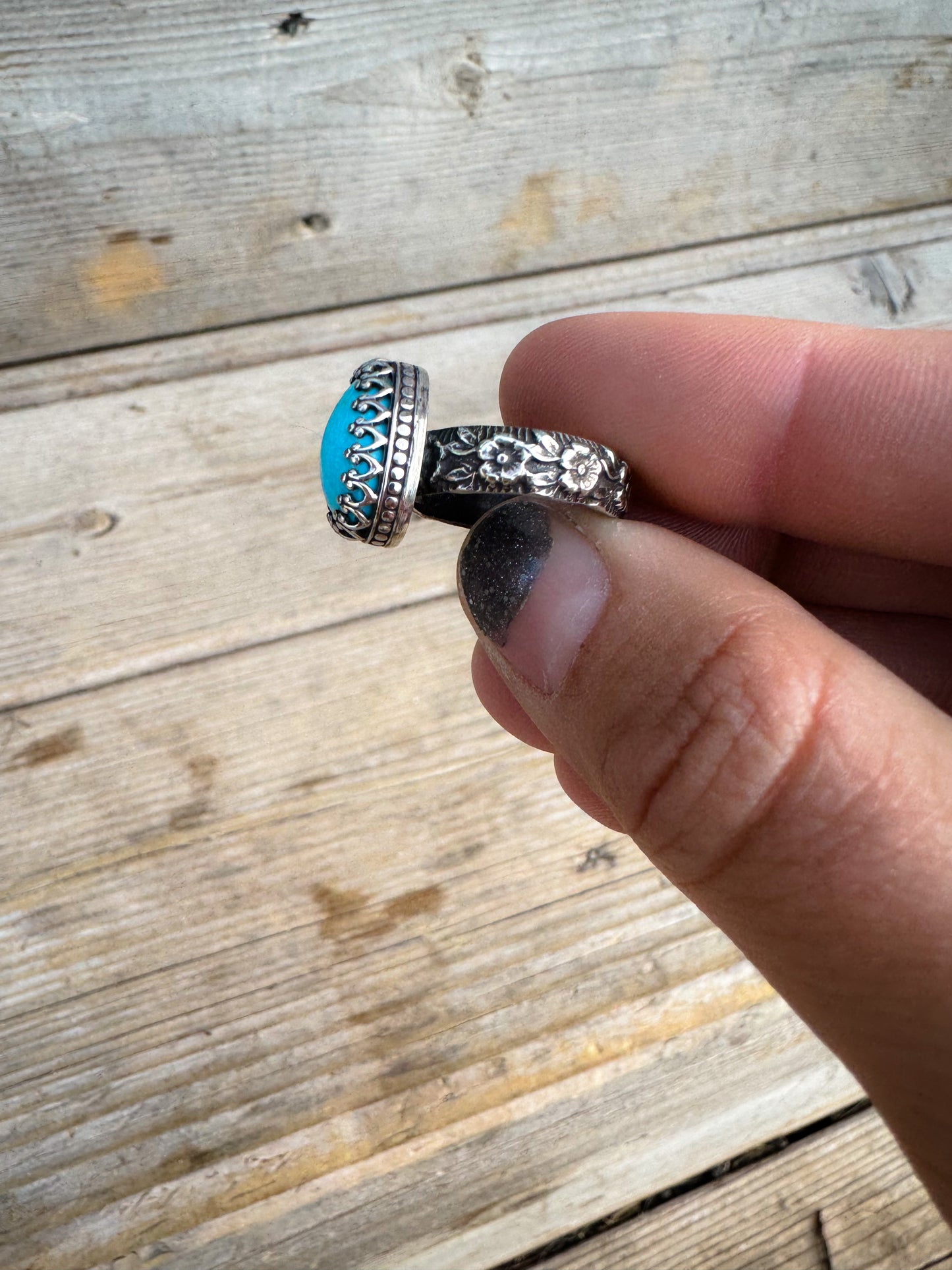 Fox Mine Nevada Turquoise Ring 6