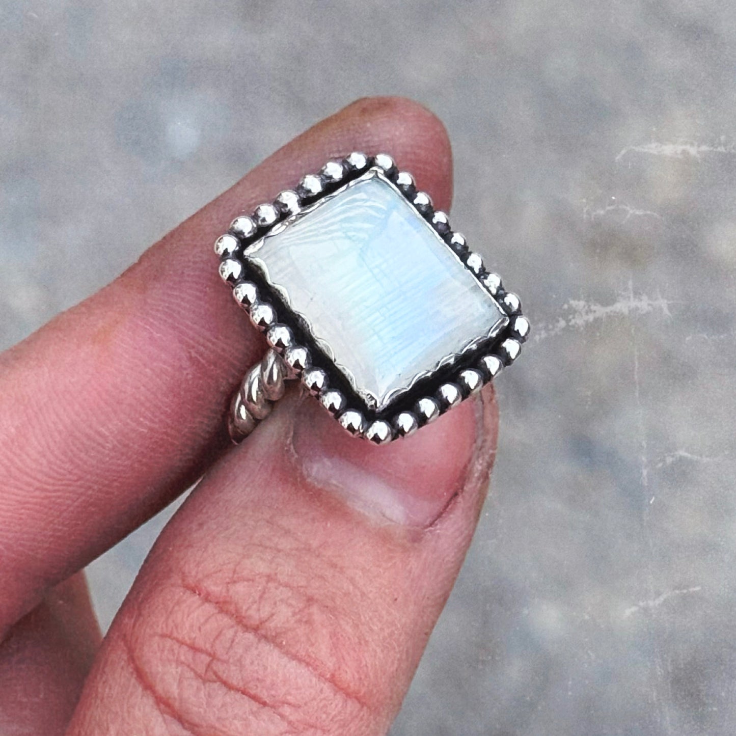 Petite Moonstone Ring -3