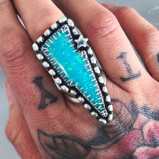 Blue Bliss Bolt Ring 8