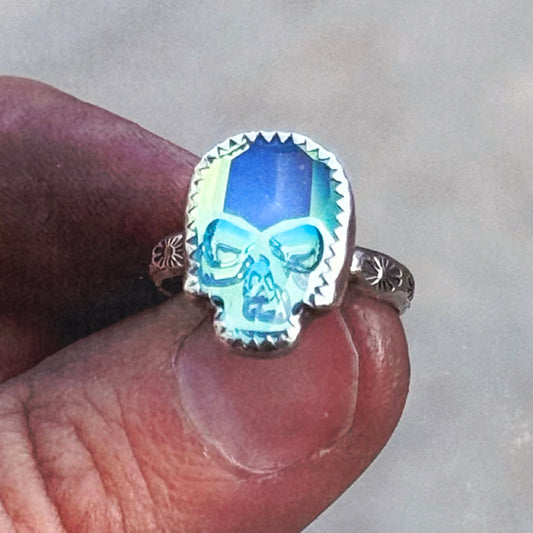 Ultra Blue Skull Ring