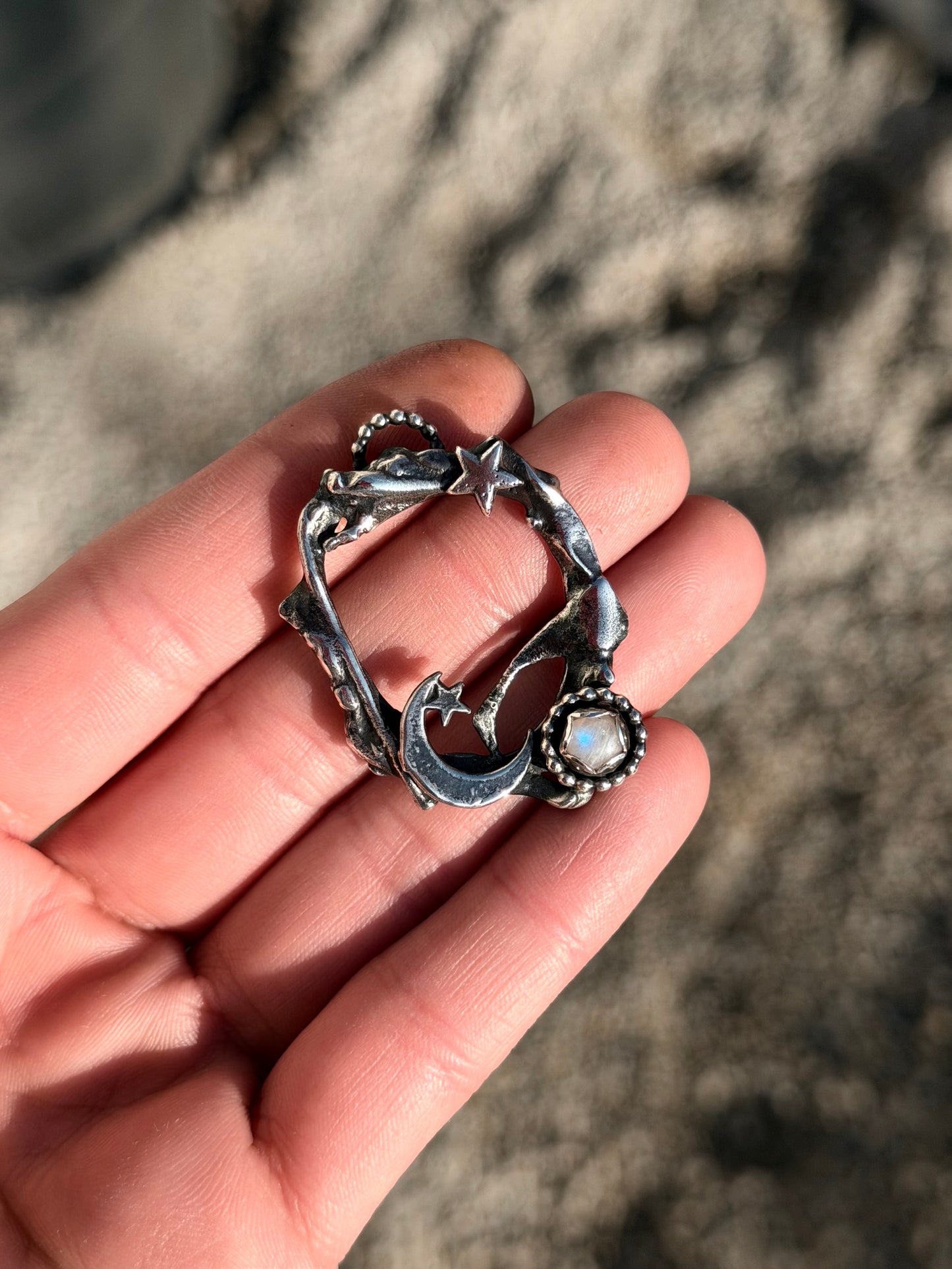 Moonstone Star Necklace