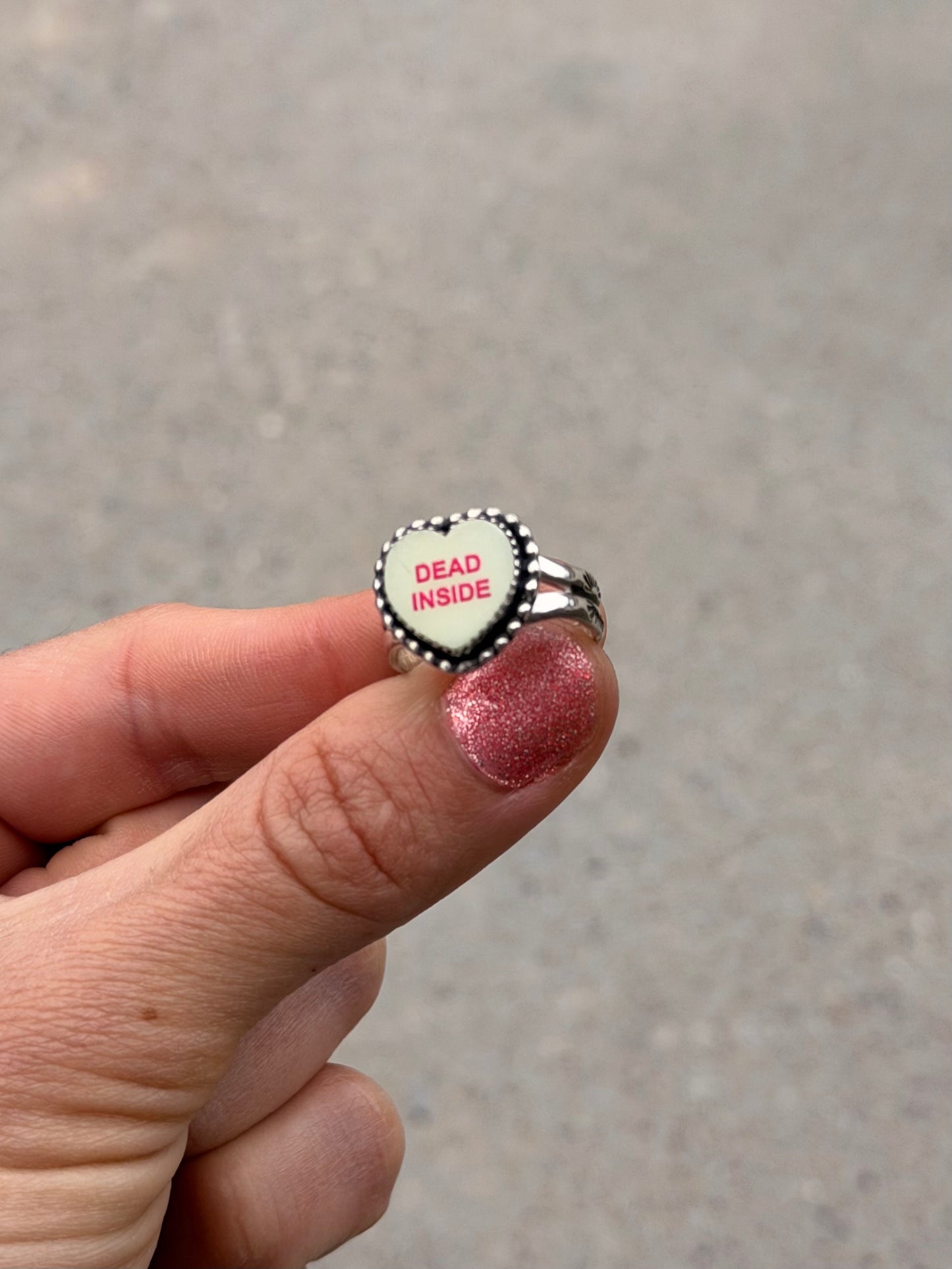 Mini Convo Heart Ring