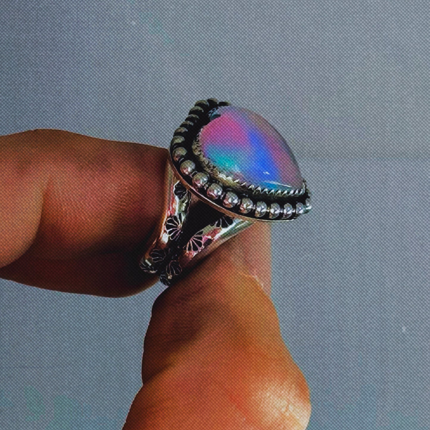 Aura Opal Heart Ring 5