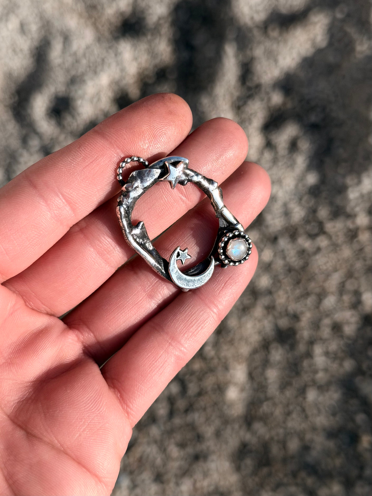 Moonstone Star Necklace
