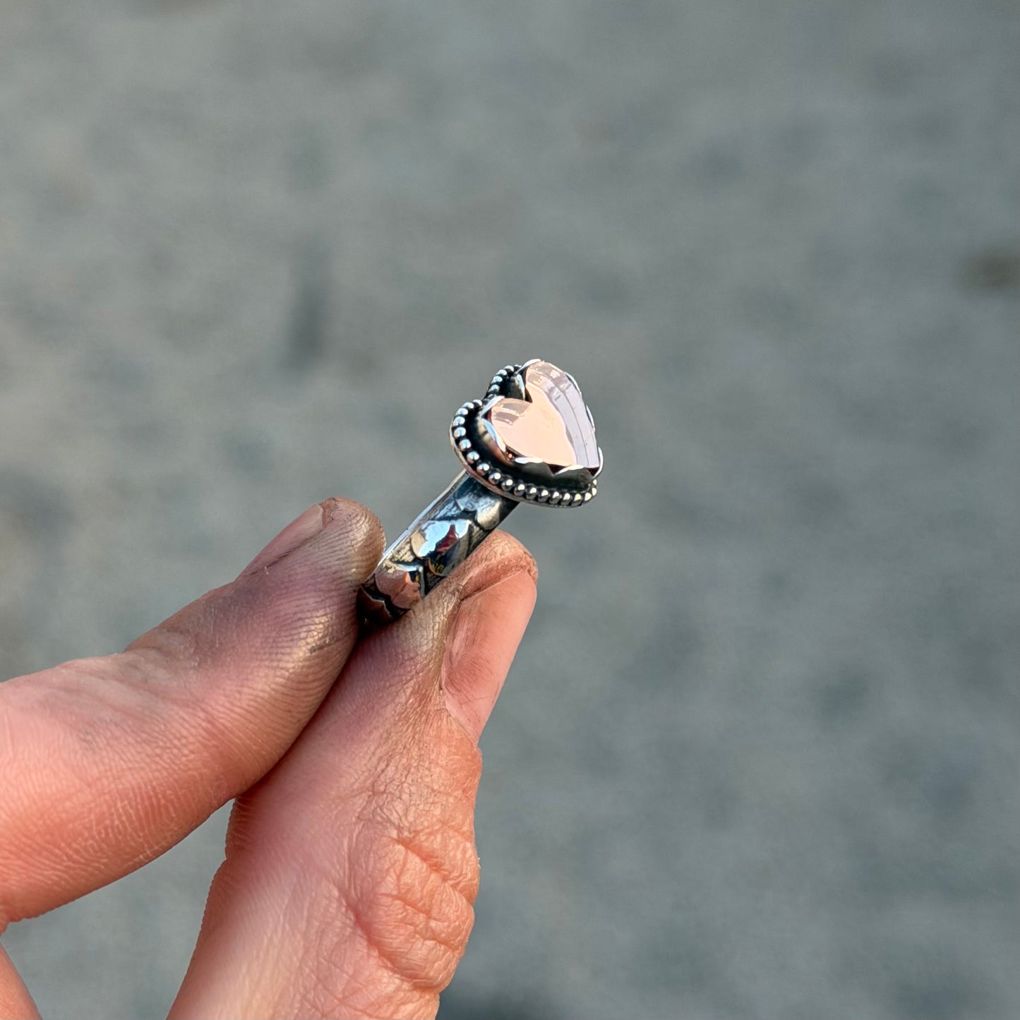 Mini Mirrored Heart Ring 6