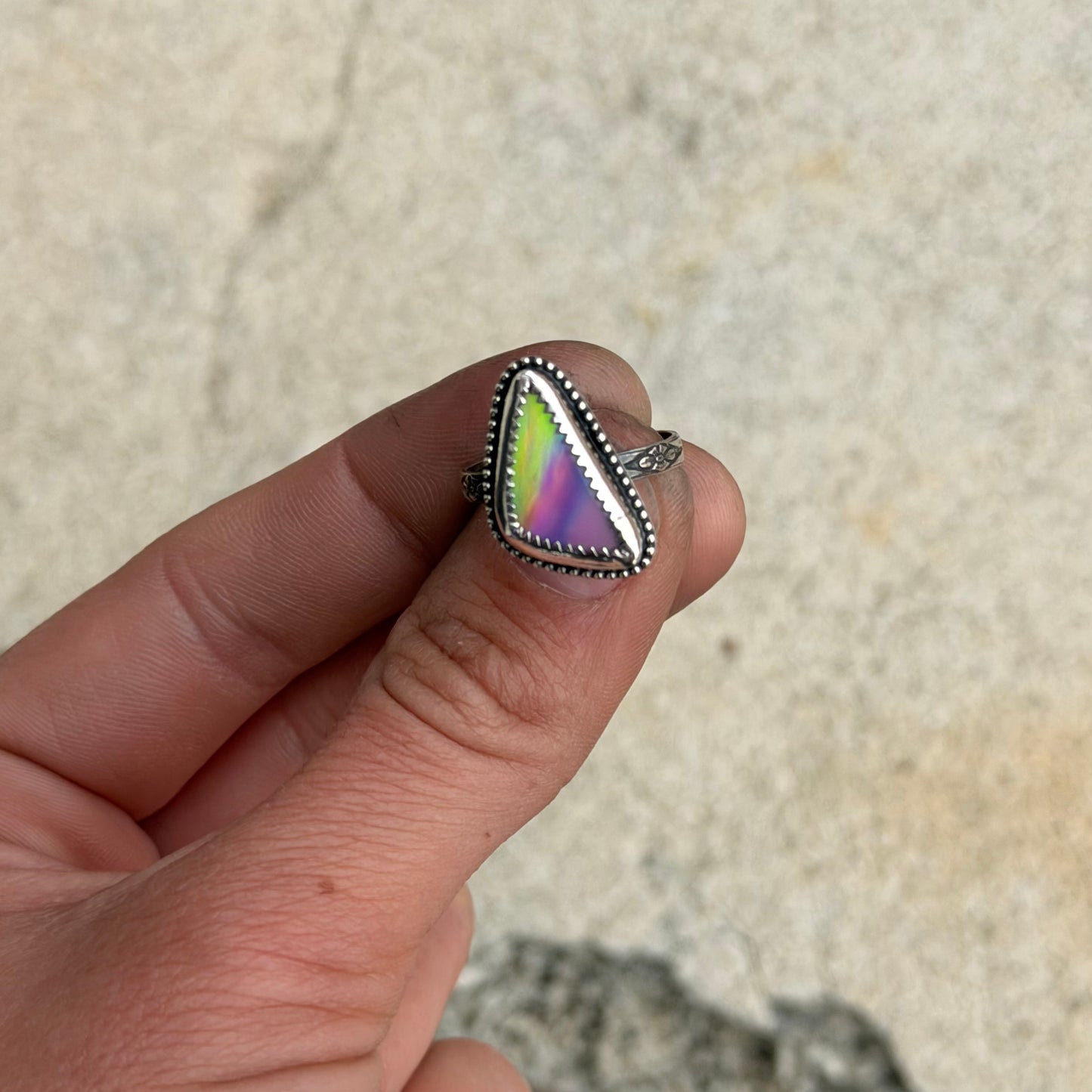 Bead Aura Ring 7