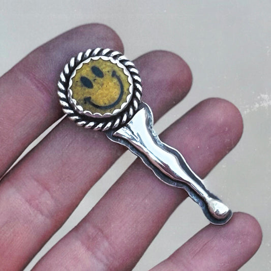 Smile Face Drip Pin