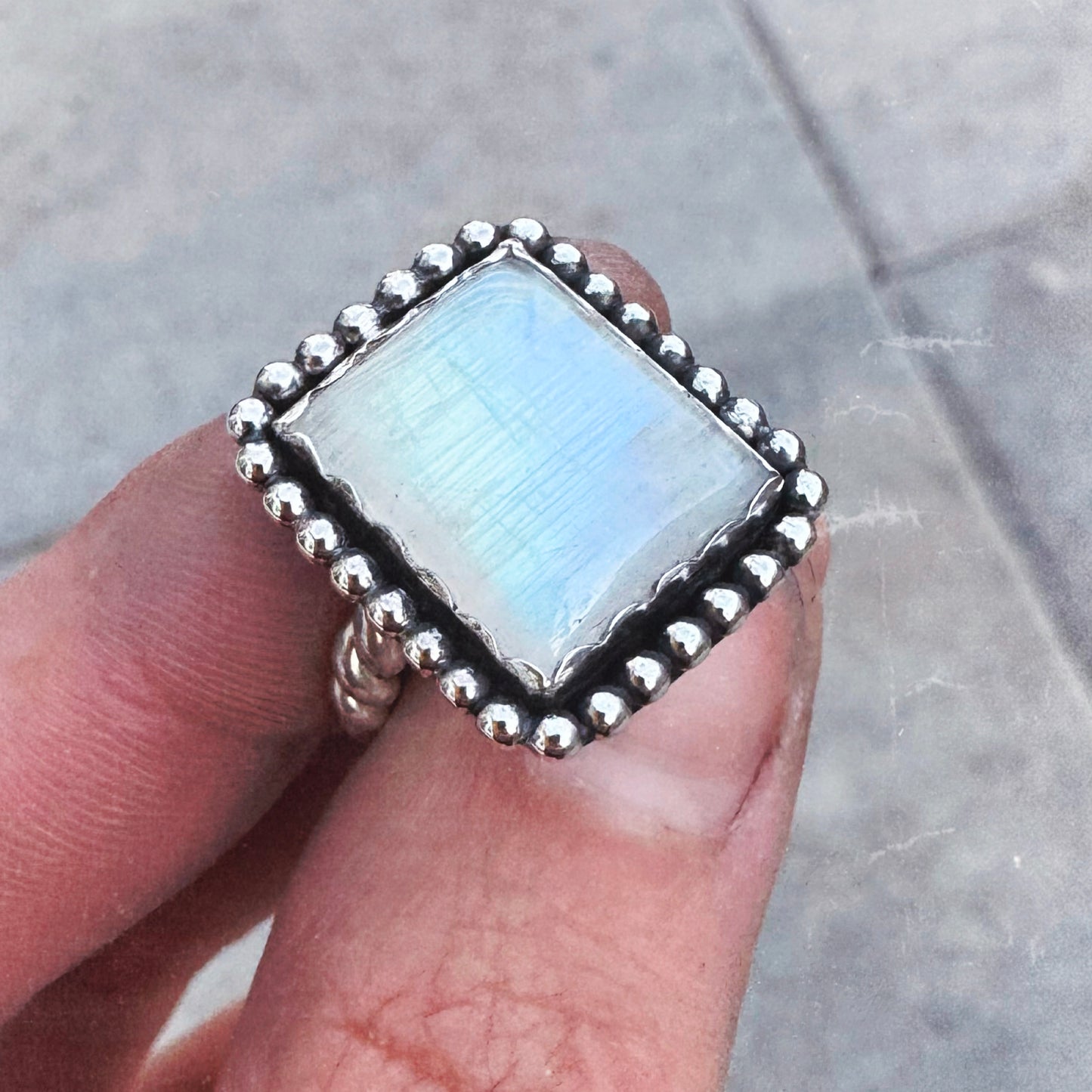 Petite Moonstone Ring -3