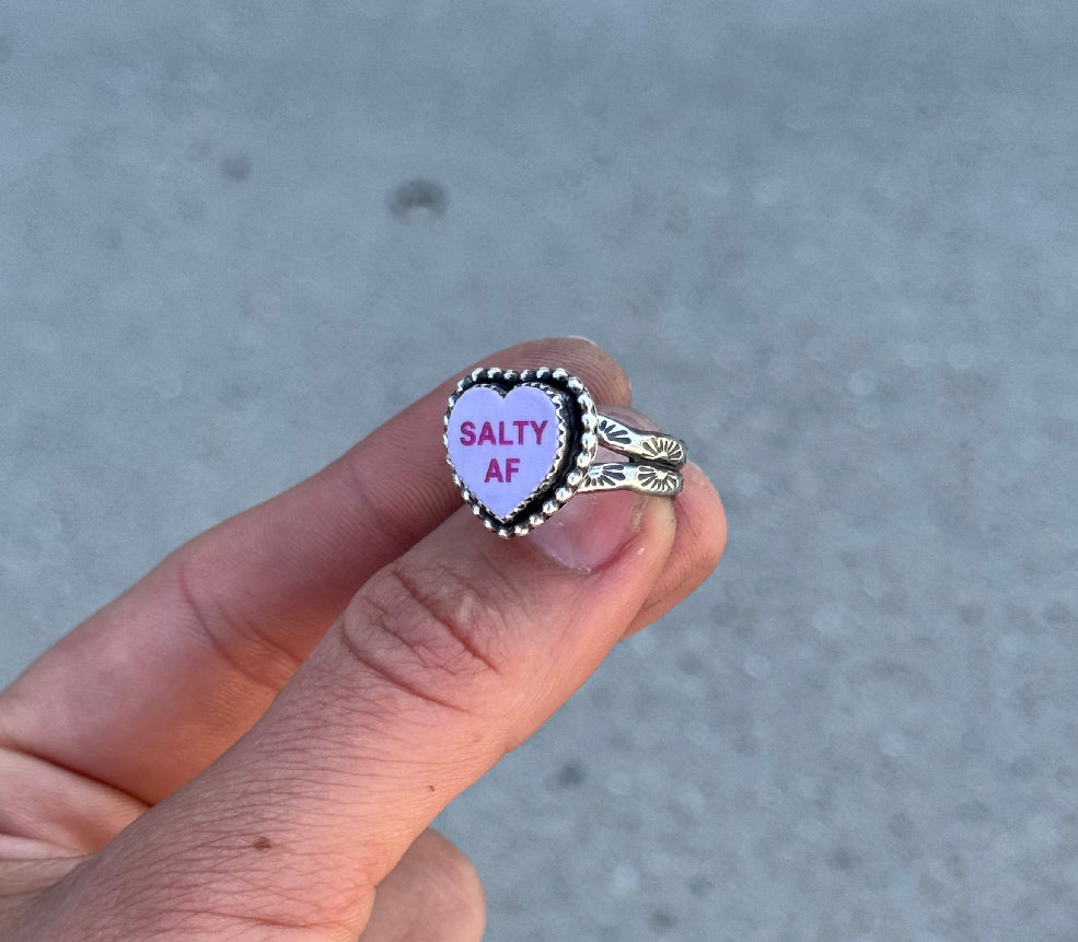 Mini Convo Heart Ring