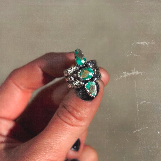 Triple Turquoise Ring 6