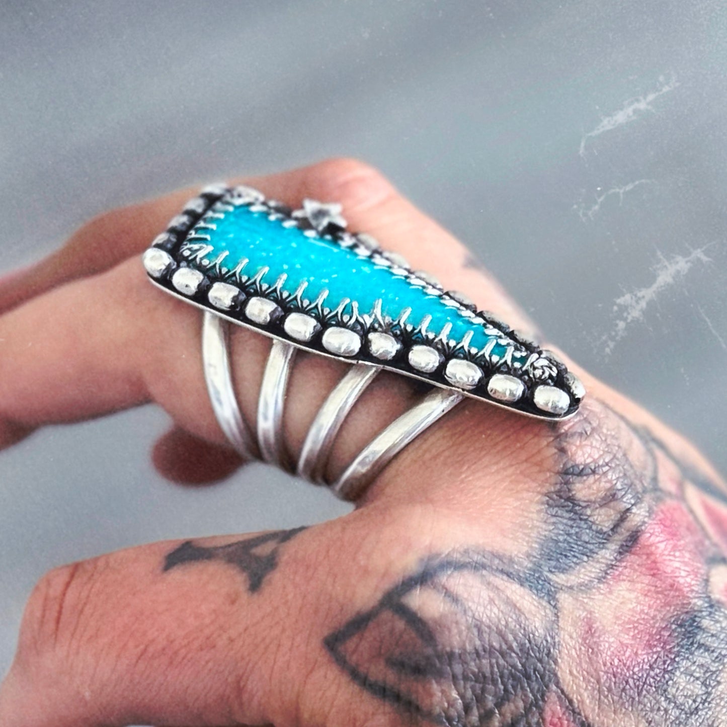 Blue Bliss Bolt Ring 8