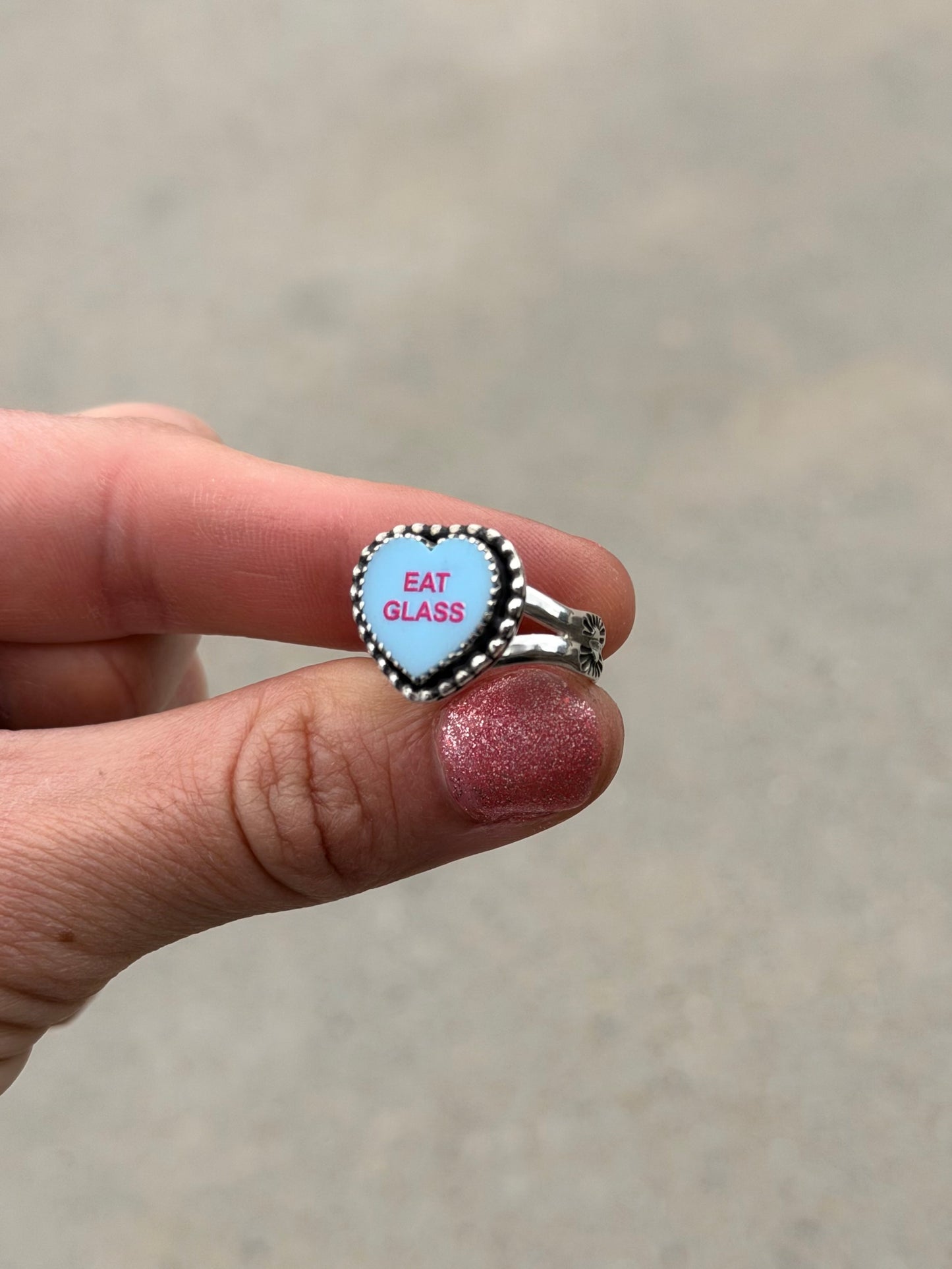 Mini Convo Heart Ring