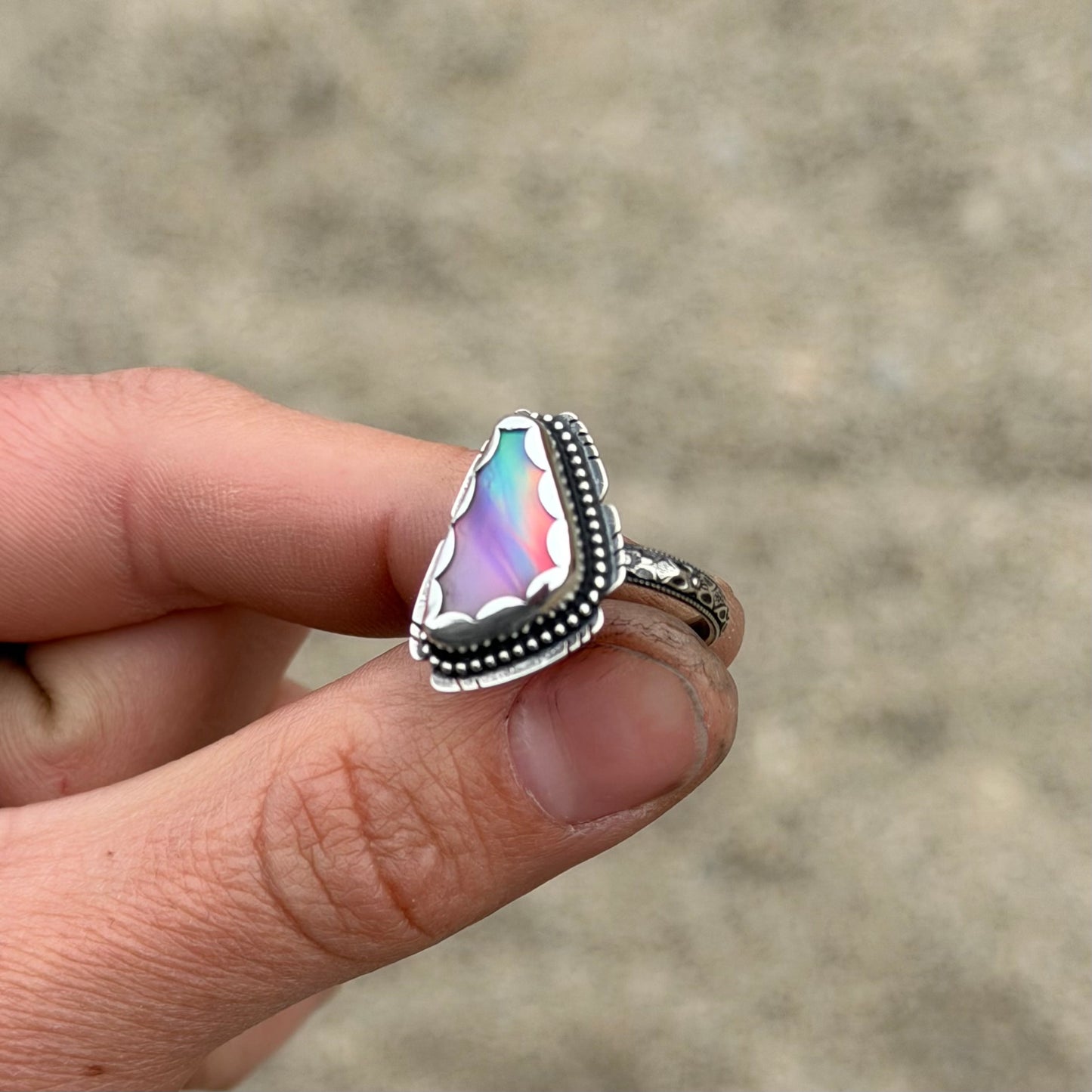 Aura Opal Edge Ring -6