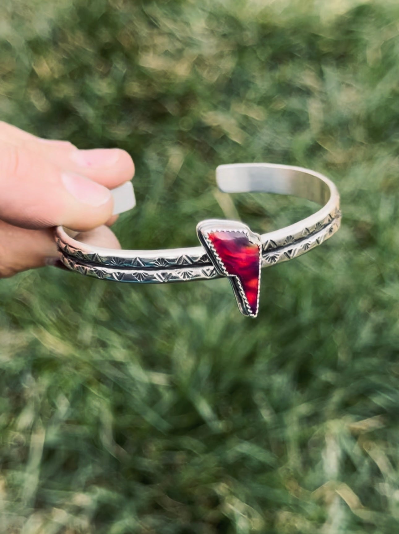 Baby Red Bolt Cuff