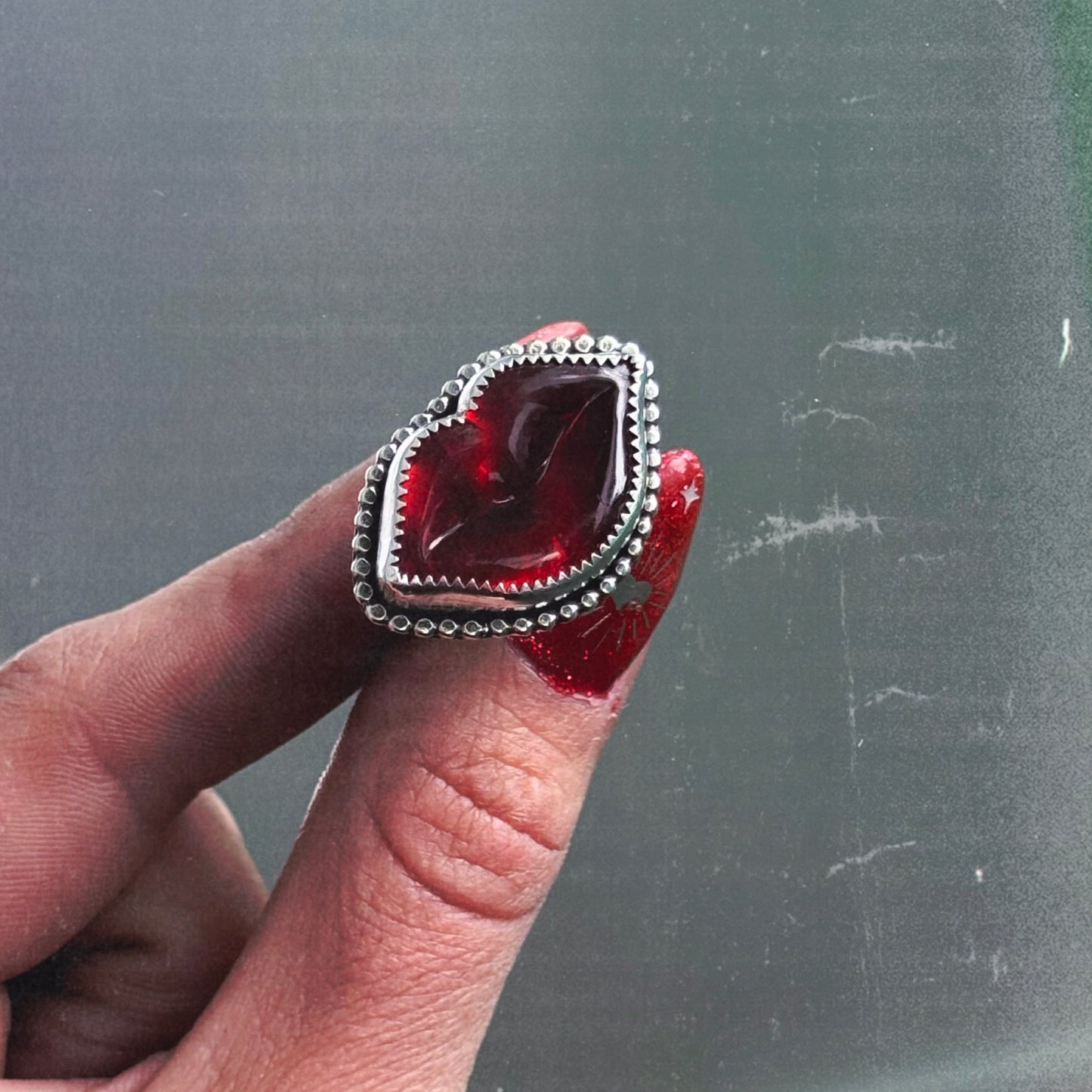 Red Hot Lips Ring