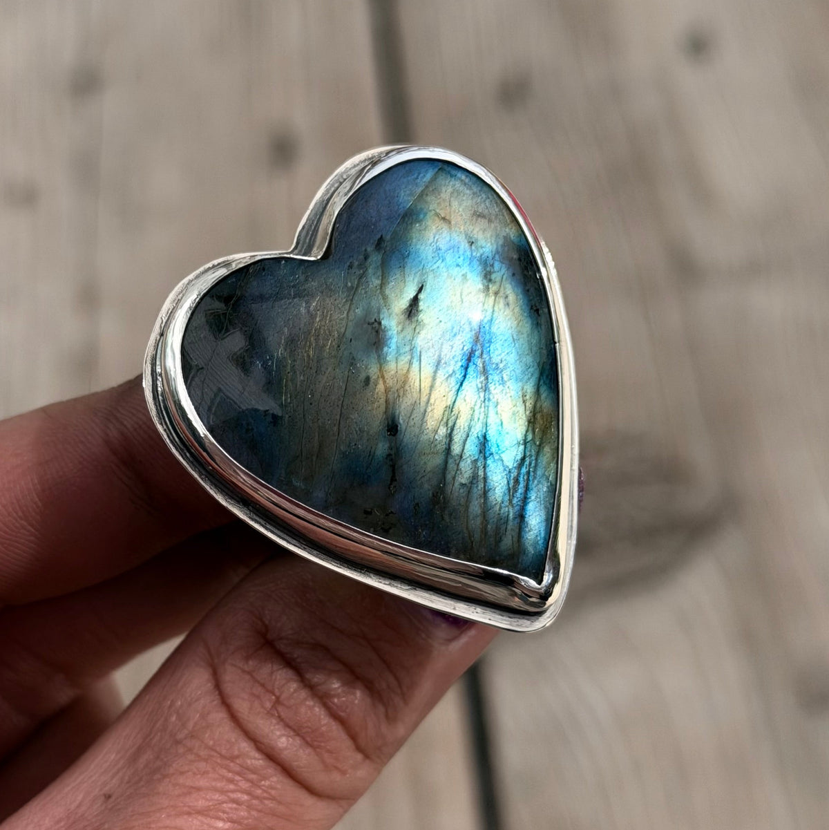 Labradorite Heart Ring 6