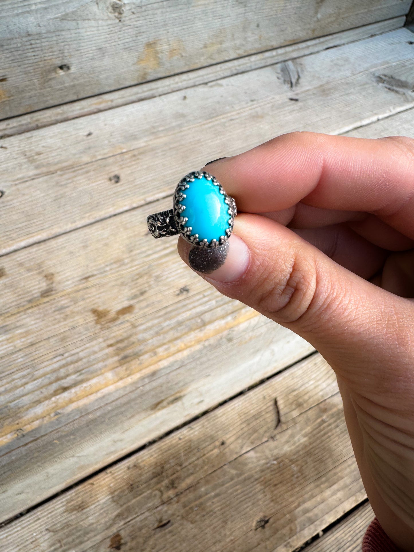 Fox Mine Nevada Turquoise Ring 6