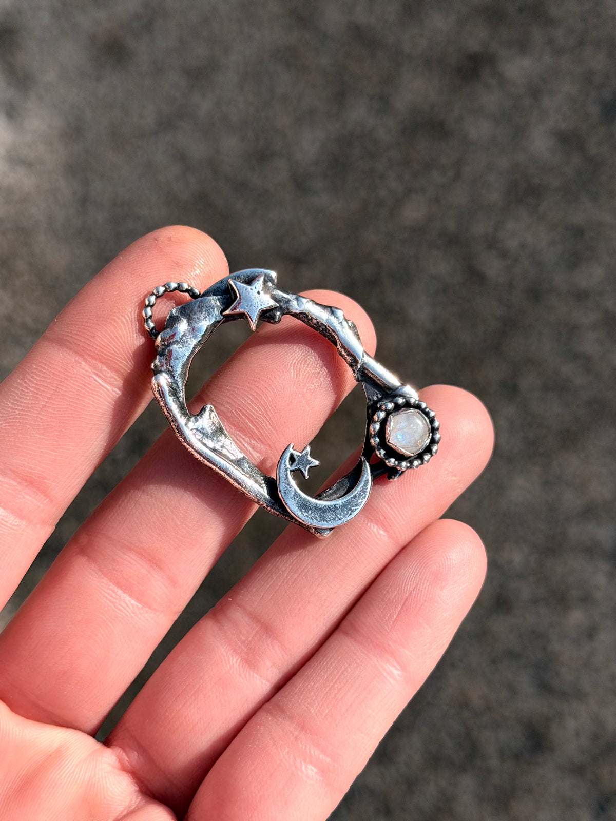 Moonstone Star Necklace