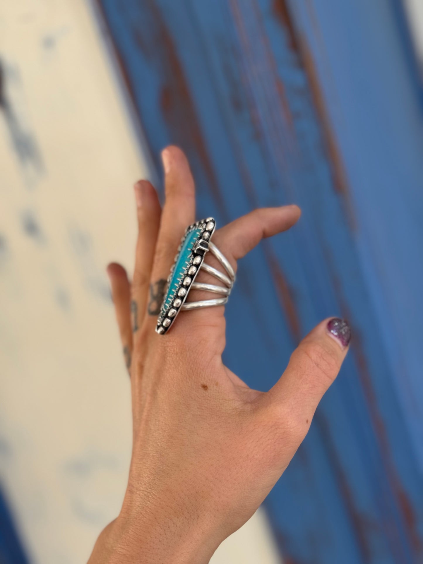 Blue Bliss Bolt Ring 8