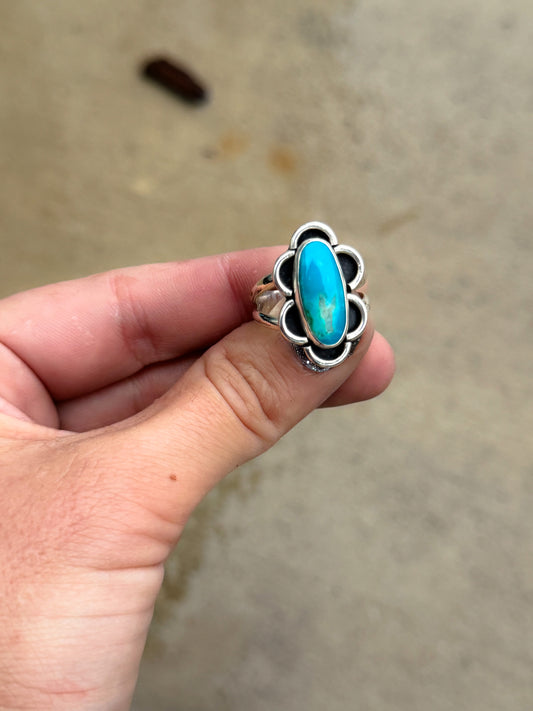 Turquoise Blossom Ring 8