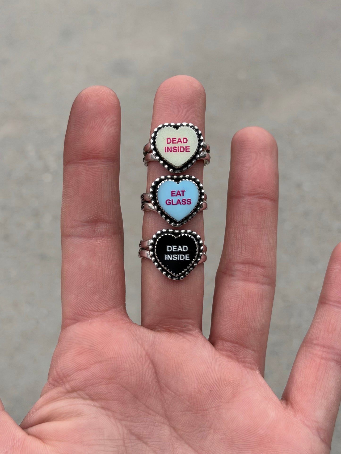 Mini Convo Heart Ring