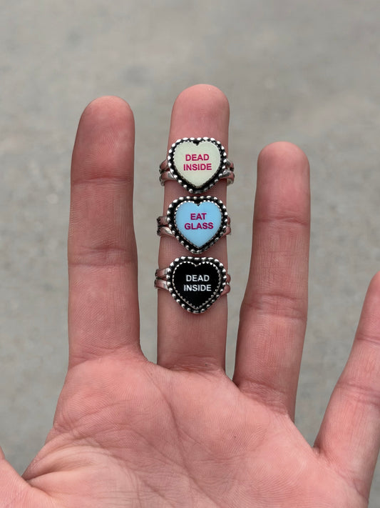 Mini Convo Heart Ring