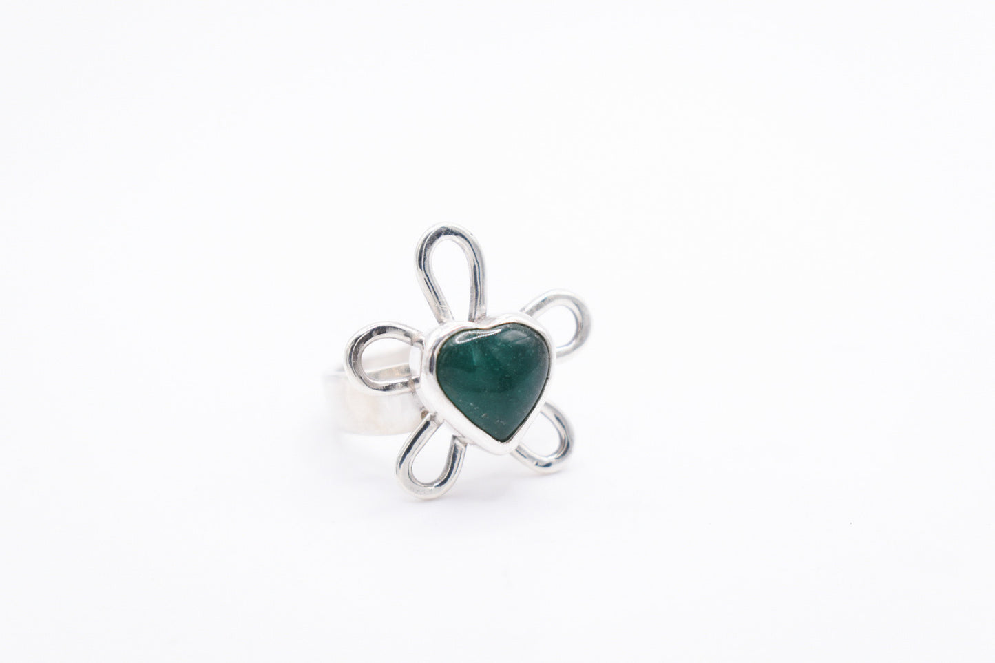 Jade Heart Flower Ring -4