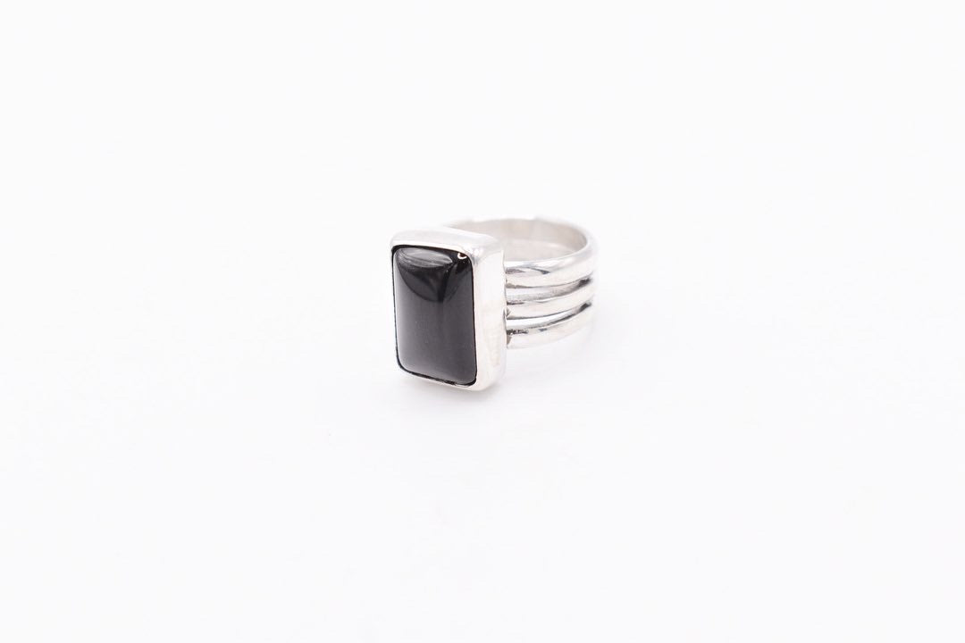 Black Obsidian Ring 6